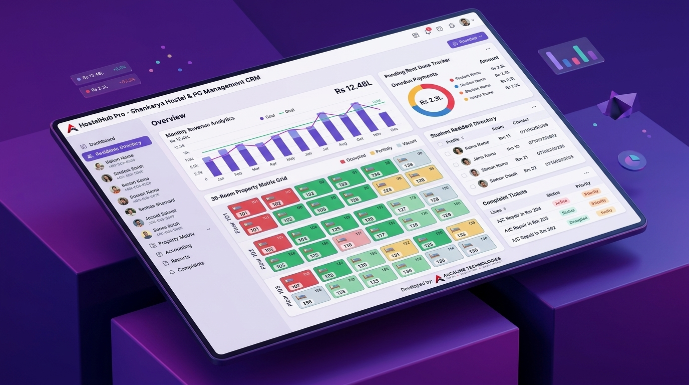 HostelHub Pro — Multi-Property Hostel & PG Management CRM